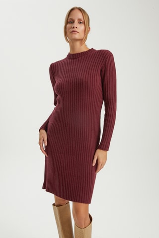 Vestido-camisola - Bordô