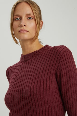 Vestido-camisola - Bordô