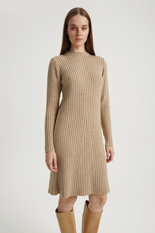 Vestido-camisola - Bege