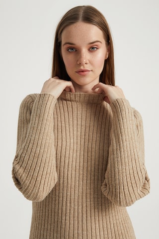 Vestido-camisola - Bege