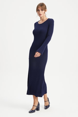 Vestido-camisola - Azul-marinho