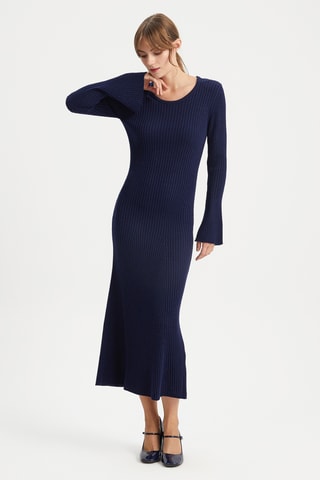 Vestido-camisola - Azul-marinho