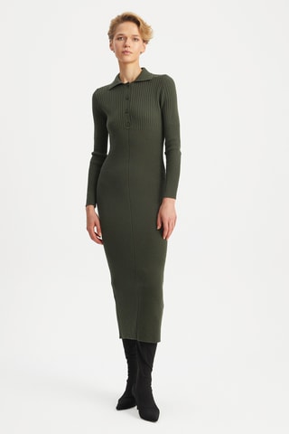 Vestido-polo - Caqui