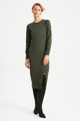 Vestido-camisola - Caqui