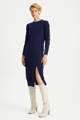 Vestido-camisola - Azul-marinho