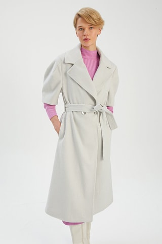 Sobretudo de lã Branco