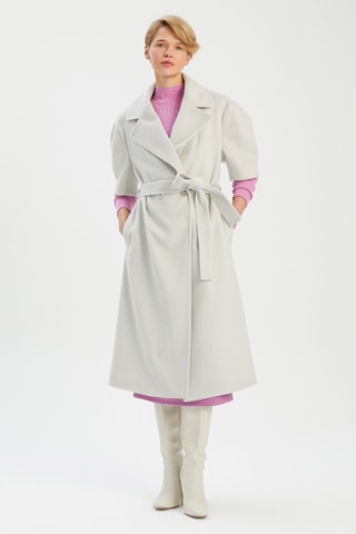 Sobretudo de lã Branco