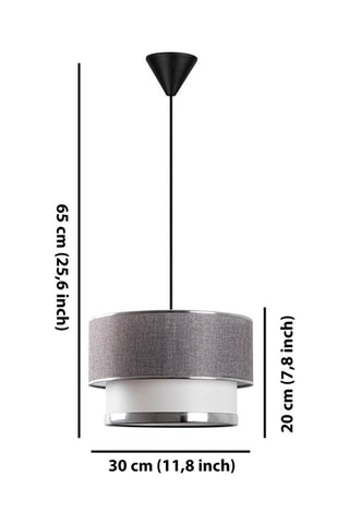 Lámpara de techo Cake - 
Gris y plateado