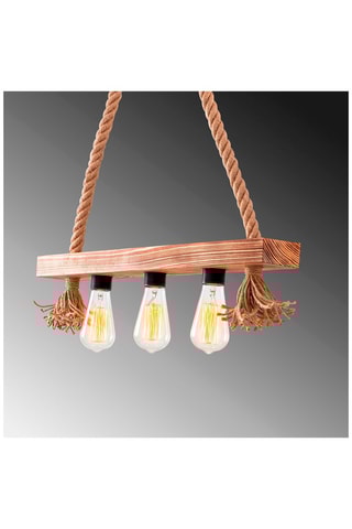 Lámpara de techo de madera Erebos - Natural