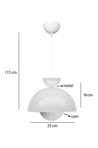 Lámpara de techo  - Blanco - 40 W