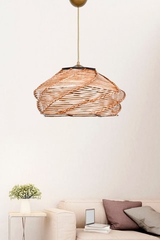 Lámpara de techo Ovale - Imitación madera