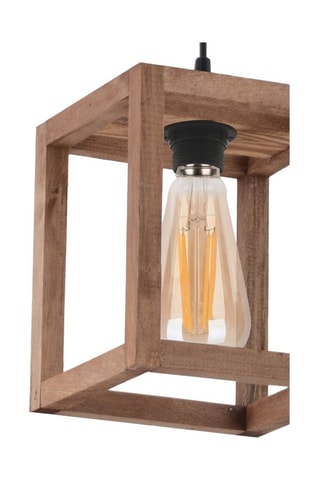 Lámpara de techo de madera Cube - Natural