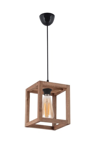 Lámpara de techo de madera Cube - Natural