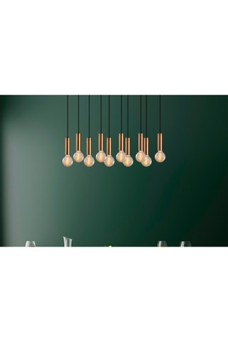 Lámpara de techo Tempo - Negro y dorado - 10 x 40 W