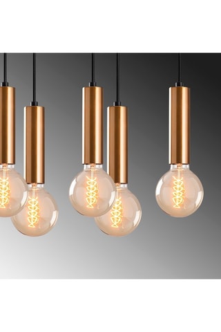 Lámpara de techo Tempo - Negro y dorado - 10 x 40 W