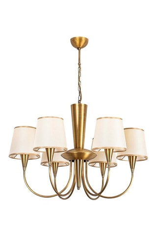 Suspension - Blanc et doré - 6 x 40 W