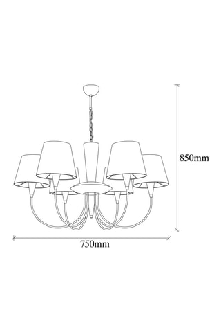 Suspension - Blanc et doré - 6 x 40 W