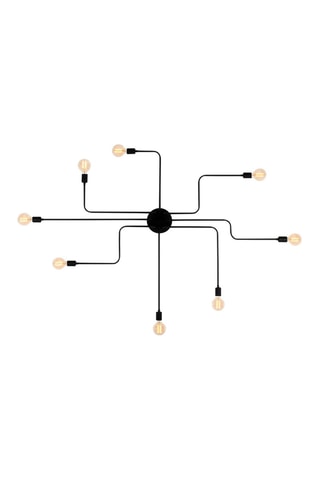 Plafonnier Truva - Noir - 8 x 100 W