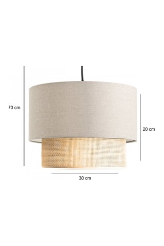 Lámpara de techo - Beige y natural - 40 W