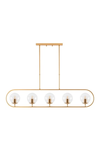 Suspension - Doré et blanc - 5 x 15 W