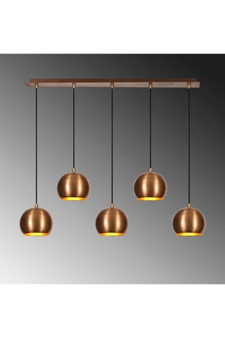 Lámpara de techo Sivani - Marrón y negro - 5 x 40 W