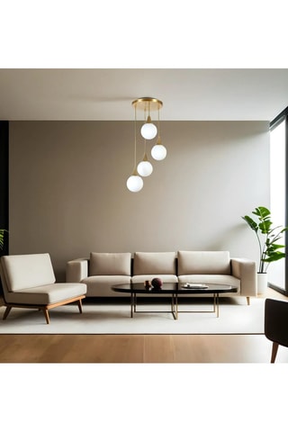 Lámpara de techo Afra - Dorado - 4 x 40 W