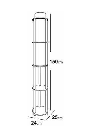 Lámpara de pie - Imitación nogal - 40 W - 150 cm
