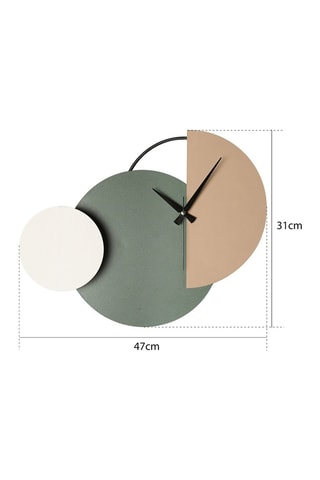 Reloj mural Mateen - Verde y beige