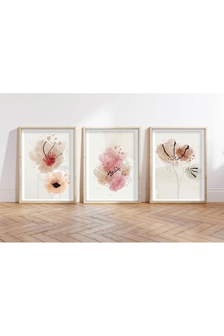 3 cuadros decorativos con marco de MDF Francine3 - 50 x 35 cm