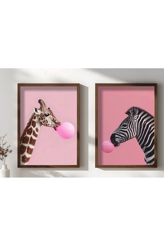 2 cuadros con marco de MDF Monique - 70 x 50 cm 