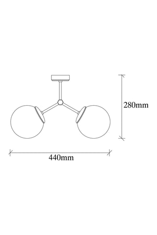 Plafón Damar - Dorado y blanco