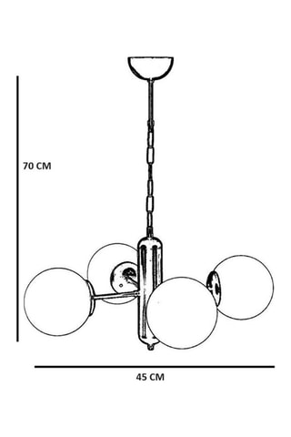 Lámpara de techo Bankok 4 - Dorado - 4 x 60 W