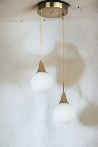 Lámpara de techo Afra 2 - Dorado y blanco