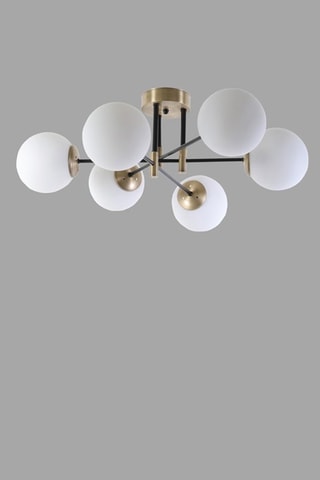 Plafón - Dorado y negro - 6 x 60 W