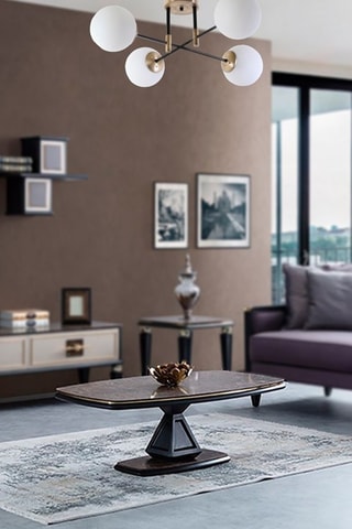 Plafón Dolunay - Dorado y blanco - 4 x 60 W