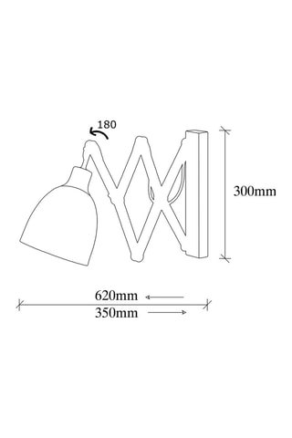 Aplique mural Sivani - Negro - 40 W