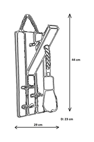 Aplique mural de madera maciza - Natural - 40 W