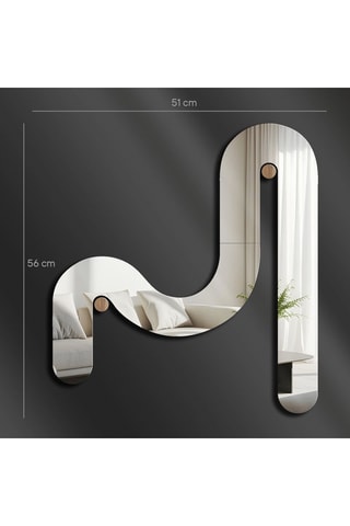 Espejo - 51 x 56 cm - Plateado