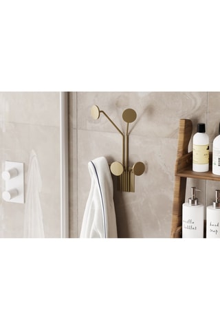 Perchero mural - Dorado