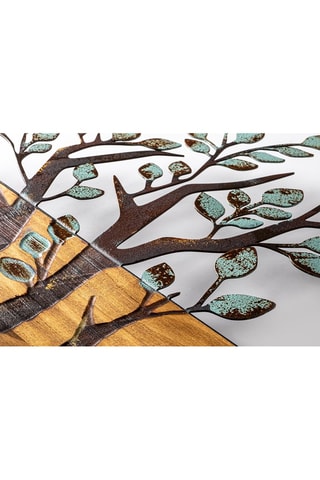 Adorno mural de madera Willow - Natural y negro