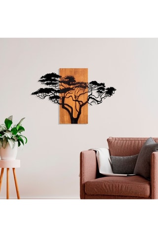 Adorno mural Acacia - Natural y negro