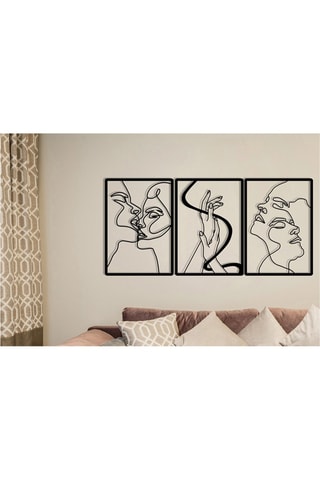 Adorno mural The Unity Of Love - 109 x 50 cm - Negro