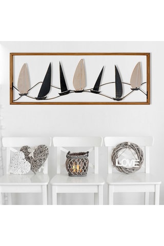 Adorno mural Guzelce - 
Beige y negro