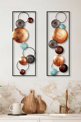 Adorno mural Textured - 92 x 32 cm - Negro