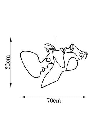 Adorno mural To Feel - 70 x 52 cm - Negro