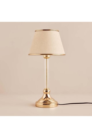 Lámpara de sobremesa - Beige y dorado