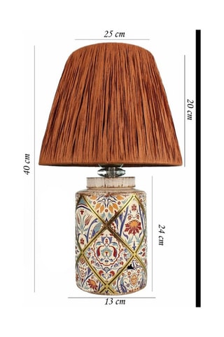 Lámpara de sobremesa de cerámica - Marrón