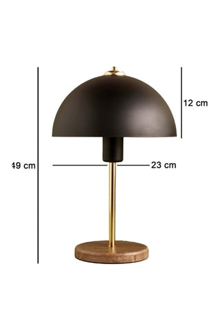 Lámpara de sobremesa - Negro y dorado - 60 W