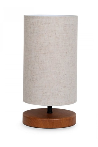 Lámpara de sobremesa de madera Ayd - Natural y crema