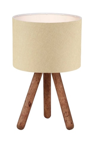 Lámpara de sobremesa de madera Ayd - Natural y beige - 60 W